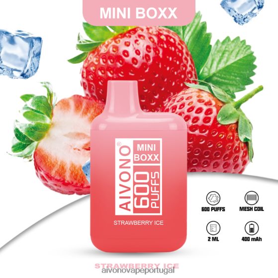 gelo de morango Aivono AIM MINI BOXX 600 280DJX236 | Aivono Vape Portugal