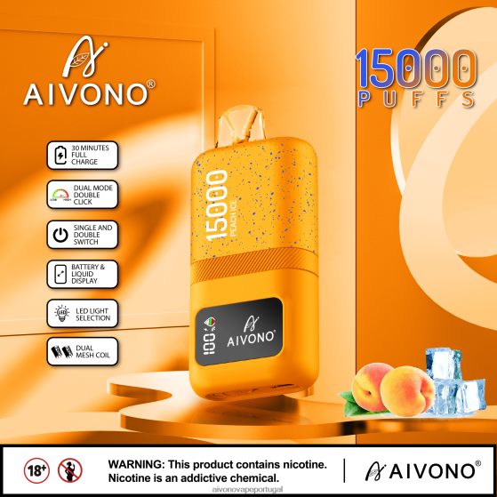 gelo de pêssego Aivono AIM magic 15.000 280DJX59 | Aivono Vape Review