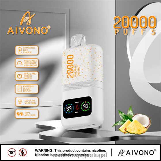 gelo de abacaxi e coco Aivono AIM magic 20.000 280DJX76 | Aivono Vape Portugal