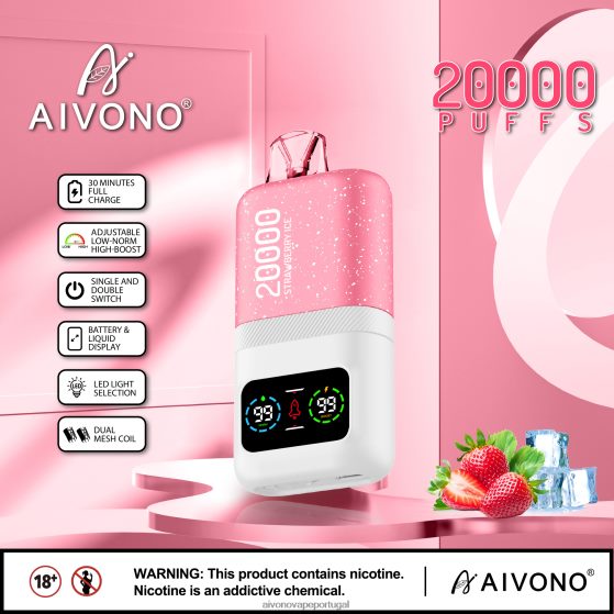 gelo de morango Aivono AIM magic 20.000 280DJX74 | Aivono Vape Review